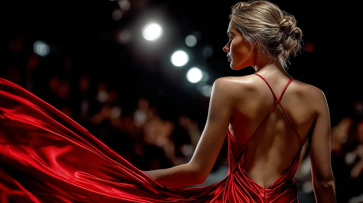Красное шелковое вечернее платье с открытой спиной и перекрестными бретелями, тренд итальянской моды весна-лето 2026.